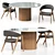 Belize Round Dining Set with Arc Dining Armchair 3D model small image 4
