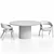 Belize Round Dining Set with Arc Dining Armchair 3D model small image 8