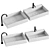 Modern Rectangular Washbasin Collection 3D model small image 1