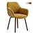 Shearling Dining Chair, Solid Woodlegs 3D model small image 3