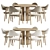 Luxury Dining Set 105 Collection 3D model small image 1