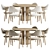 Luxury Dining Set 105 Collection 3D model small image 2