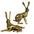 Title: Whimsical Hares Figurine Collection 3D model small image 1