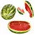 Assorted Watermelon Model Set 3D model small image 2