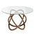 Elegant Round Glass-Top Dining Table 3D model small image 1