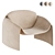 Poliform Le Club Armchair 3D model small image 1