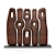 Rustic Art Sculpture Collectible 3D model small image 1