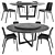 Elegant Modern Dining Set 3D model small image 1