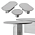 Elegant Grace Dining Tables 3D model small image 4