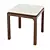 Modern Side Table with Walnut Base 3D model small image 1