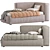 Convertible Sofa Bed Hill S 404 3D model small image 2