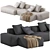 Modular Sectional Sofa BOTTLE NAVI 3D model small image 3