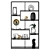 Cosmo Metal Shelving with Black Shelves 3D model small image 2