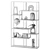 Cosmo Metal Shelving with Black Shelves 3D model small image 6