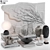 Modern Decorative Set with Statue 3D model small image 1