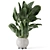 Handmade Stone Pot Indoor Plants 3D model small image 5