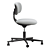 Rookie Grey Office Chair 3D model small image 2