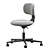 Rookie Grey Office Chair 3D model small image 3