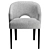 Modern Bright Cahn Armchair 202 3D model small image 4