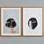 Modern Art Portrait Frame Set 3D model small image 3