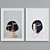 Modern Art Portrait Frame Set 3D model small image 5