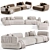 Elegant Cabrera Modular Sofa, Eichholtz 3D model small image 1