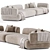 Elegant Cabrera Modular Sofa, Eichholtz 3D model small image 4