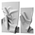 Plaster Wall Art Sculpture Pieces 3D model small image 4