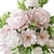 Rose Peonies Floral Bouquet Set 3D model small image 6