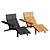 Modern Elegant Liberty Lounger Chaise 3D model small image 2