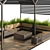 City Parklet with Canopy & Tall Grass 3D model small image 5