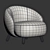 Seamless Textured V-Ray Armchair 3D model small image 4