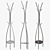 Sleek Metal Coat Rack Stand 3D model small image 4