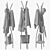 Sleek Metal Coat Rack Stand 3D model small image 5