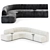 Modern Modular Fabric Sofa ARTIKO 3D model small image 5
