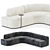 Modern Modular Fabric Sofa ARTIKO 3D model small image 6