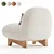 Elvit Cozy Ivory Armchair - 4 Colors 3D model small image 5