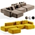 Hay Modern Modular Soft Sofa 3D model small image 2