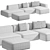 Hay Modern Modular Soft Sofa 3D model small image 7