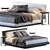 Modern Twiggy Bed by Minotti 3D model small image 1