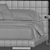 Modern Twiggy Bed by Minotti 3D model small image 5