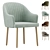 Modern MELISA 2 Kitchen Chair 3D model small image 1