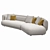 Cozy Corner Bukle Sofa 3D model small image 2