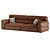 Miaomiao Modular Leather Arm Sofa 3D model small image 4