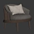 Elegant Fane Upholstered Armchair 3D model small image 5