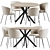 Modern Dining Set Furniture Ensemble 3D model small image 2