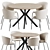 Modern Dining Set Furniture Ensemble 3D model small image 3