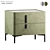 Sleek Green Nightstand with Drawers 3D model small image 1