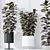 Burgundy Foliage Rubber Plant Trio 3D model small image 3
