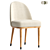 Elegant Cocoon Dining Chair 3D model small image 1